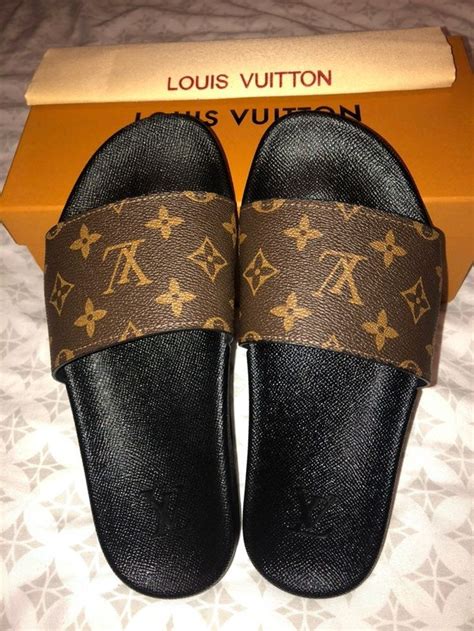 lv fur sliders|louis vuitton slides on sale.